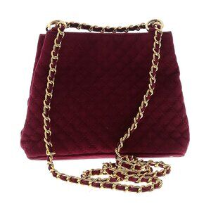 Quilted Burgundy Red Purse